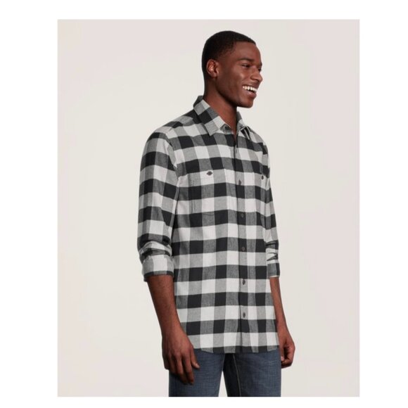Wind River Black and White Plaid Flannel Shirt - Picture 6 of 11